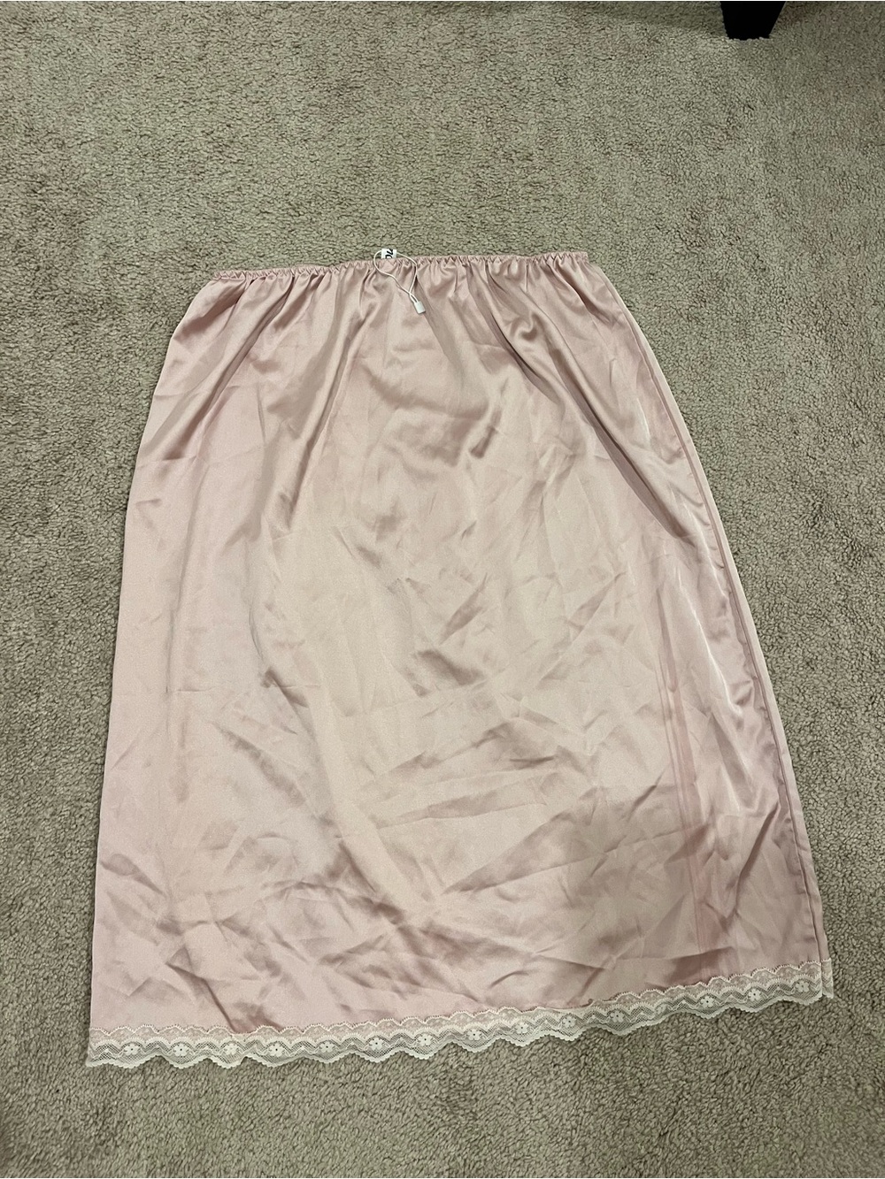 Women's Half Slip-Satin Lace Underskirt With Lace Trim,